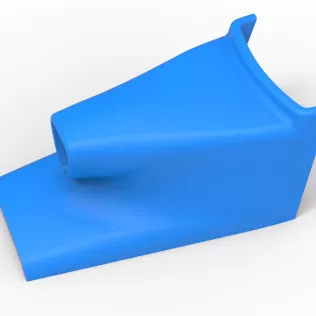 Air Scoop of Pavement Silver Crown Car Scale 1:25 - Model thumbnail 2