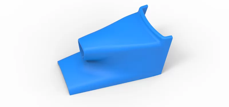 Air Scoop of Pavement Silver Crown Car Scale 1:25 - Model preview 2