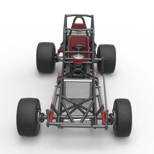 Vintage Dirt Modified stock car Base Version 2 Scale 1:25 - Model thumbnail 8