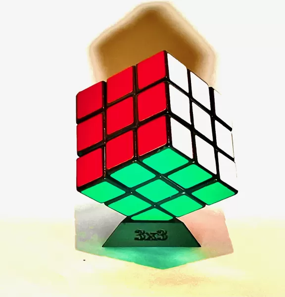 Rubik´s Cube 3x3 stand with writing - Model preview 1