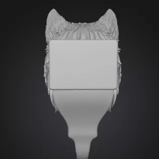 STL Description – Steampunk Wolf Wall Hook - Model thumbnail 4