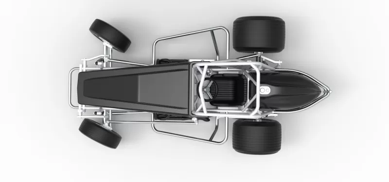 Vintage Dirt Silver Crown Car while turning Scale 1:25 - Model preview 11