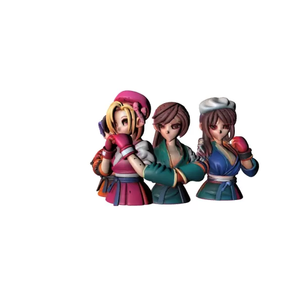 Group of Fighting Girls 3D Model - Model preview 5