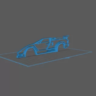 Lamborghini - Countach LP500 Wall Art - Model thumbnail 1