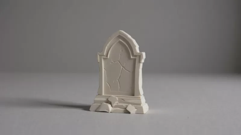 Gothic Tombstone - Halloween Grave Prop - Model preview 7