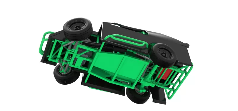 Mod Lite Race car while turning Scale 1:25 - Model preview 3