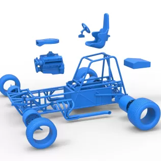 Vintage Dirt Modified stock car Base Version 4 Scale 1:25 - Model thumbnail 24