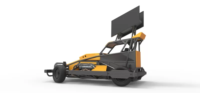 New Zealand Superstock car while turning Version 4 Scale 1:25 - Model preview 13