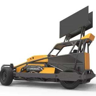 New Zealand Superstock car while turning Version 4 Scale 1:25 - Model thumbnail 13