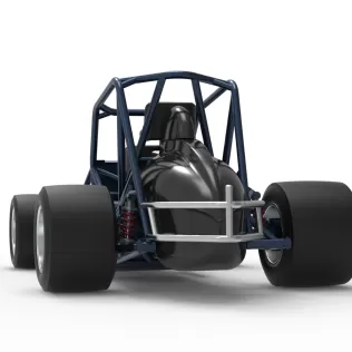 Sprint car Base Version 2 Scale 1:25 - Model thumbnail 15