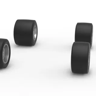 Wheel Set of Vintage Pavement Sprint car Scale 1:25 - Model thumbnail 3