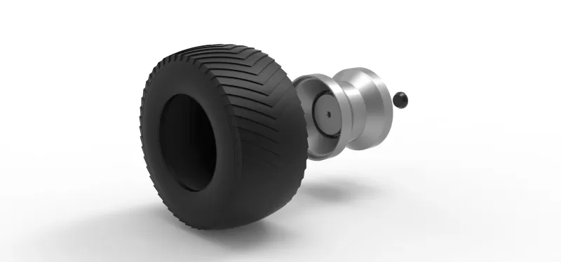 Rear wheel from Pulling tractor 4 Scale 1:25 - Model preview 10