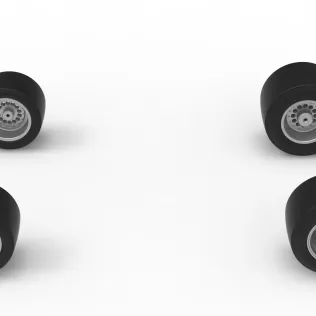 Wheel set of Asphalt Supermodified stock car V3 Scale 1:25 - Model thumbnail 5