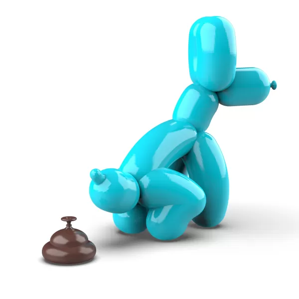 Shitting Balloon Dog, 3D Pooping Decor Dog, Funny Dog Lover Gift - Model preview 5