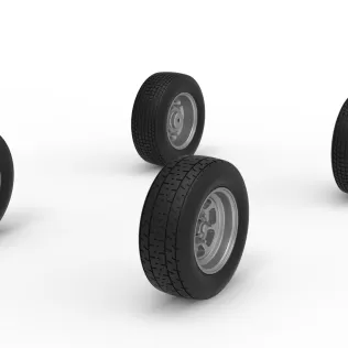 Wheel Set of Mod Lite Race car Scale 1:25 - Model thumbnail 2