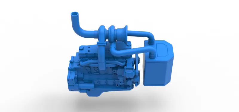 Engine of Pro Stock Pulling Tractor Scale 1:25 - Model preview 14