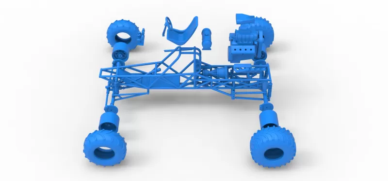 Vintage Mud dragster Base Scale 1:25 - Model preview 25