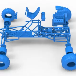 Vintage Mud dragster Base Scale 1:25 - Model thumbnail 25