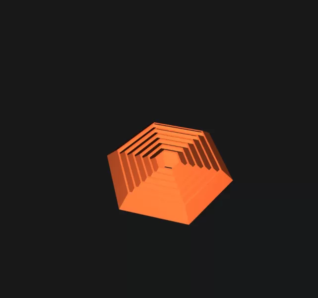 Hexagon fidget large - Model preview 2