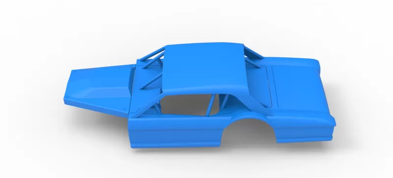 Shell of Vintage Asphalt Modified stock car V11 Scale 1:25 - Model preview 8