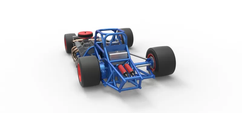 Supermodified front engine race car Base Version 4 Scale 1:25 - Model preview 14