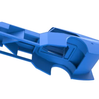 Shell of Vintage Dirt Modified stock car Version 5 Scale 1:25 - Model thumbnail 3