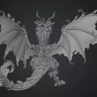 Sunflower Meadow Dragon STL File for 3D Print - Model thumbnail 13