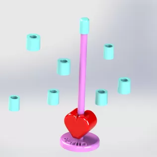 Berlin Tower Construction Set with Heart - Model thumbnail 6