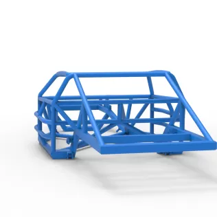 Frame of Vintage Dirt late model Race car Version 2 Scale 1:25 - Model thumbnail 11