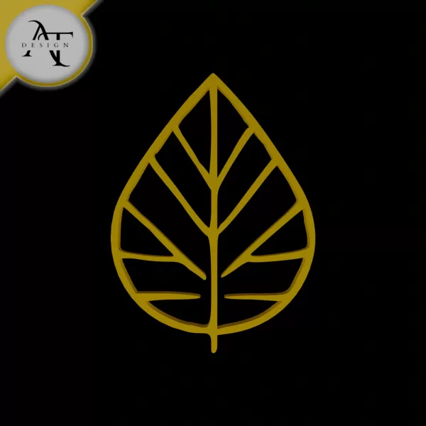 Simple Leaf Symbol - 2D Art - Model preview 1