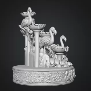 Flamingo Jewelry Organizer STL File for 3D Print - Model thumbnail 15
