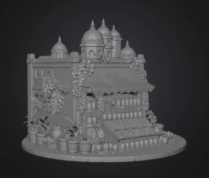 Sultan's Spice & Potion Bazaar STL File for 3D Print - Model preview 14