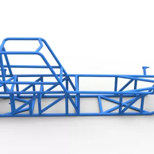 Frame of Vintage Dirt Modified stock car Version 2 Scale 1:25 - Model thumbnail 14