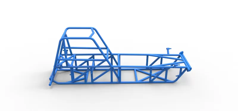 Frame of Vintage Dirt Modified stock car Version 2 Scale 1:25 - Model preview 14