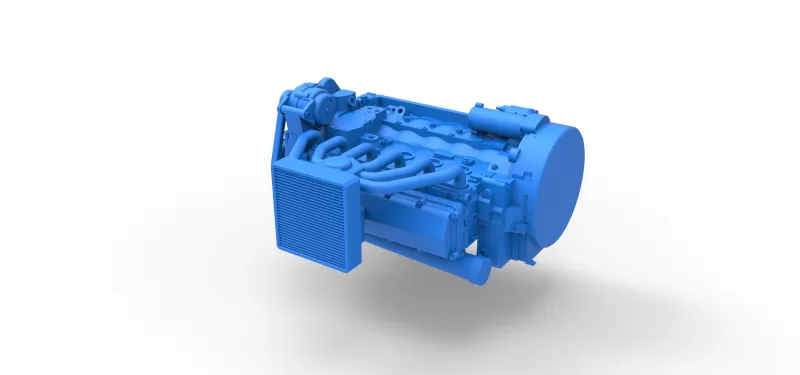 Engine of Vintage Bus Scale 1:25 - Model preview 10