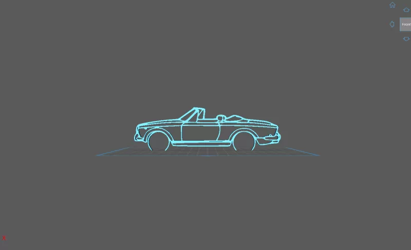 Fiat - 124 Classic Wall Art - Model preview 2