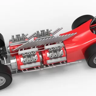 Vintage AWD Dragster Version 2 Scale 1:25 - Model thumbnail 4
