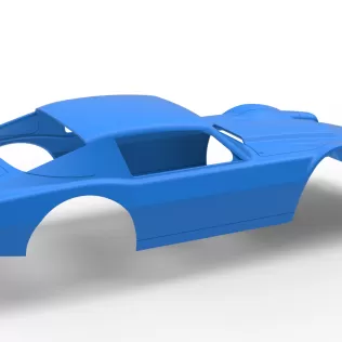 Shell of Vintage Dirt late model Race car Scale 1:25 - Model thumbnail 14