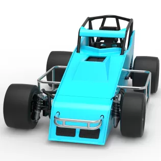 Pavement Sprint car Version 2 Scale 1:25 - Model thumbnail 5