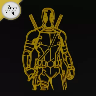 Deadpool - Marvel - Silhouette - 2D Wall Art Decor