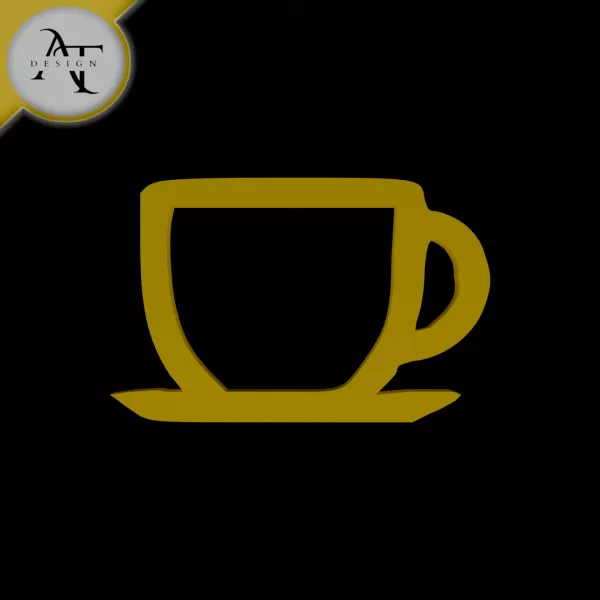 Simple Coffee Cup Symbol - 2D Art - Model preview 1