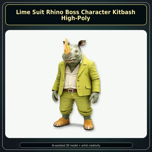 Anthro Animal Character Collection – Adventure Mascot Kitbash - Model preview 4