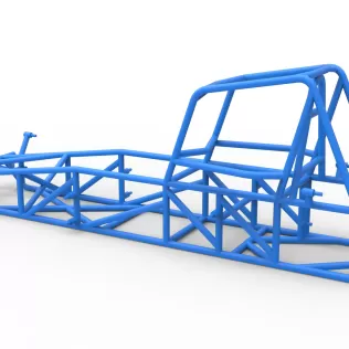 Frame of Vintage Dirt Modified stock car Scale 1:25 - Model thumbnail 9