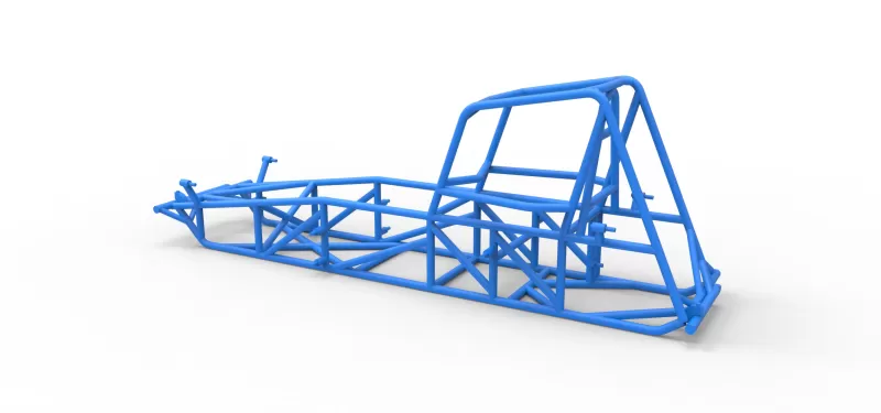 Frame of Vintage Dirt Modified stock car Scale 1:25 - Model preview 9
