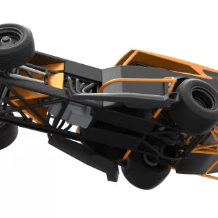 Vintage Dirt Modified stock car Version 5 while turning 1:25 - Model thumbnail 3