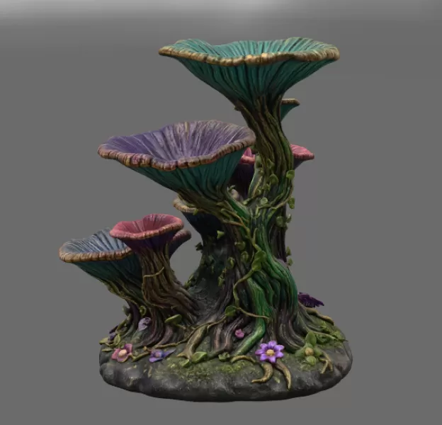 Enchanted Floral Tree Organizer STL File for 3D Print - Model preview 10