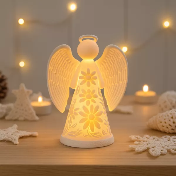 Christmas Angel Candle Holder | Glowing Holiday Decoration - Model preview 7