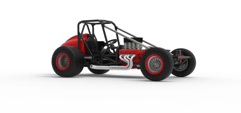 Dirt Silver Crown Champ car Base Scale 1:25 - Model preview 25