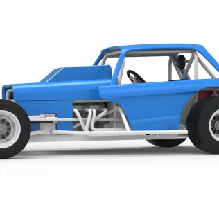 Vintage Dirt Modified stock car Version 10 Scale 1:25 - Model thumbnail 2