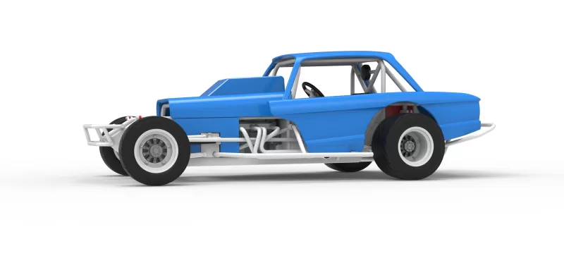 Vintage Dirt Modified stock car Version 10 Scale 1:25 - Model preview 2